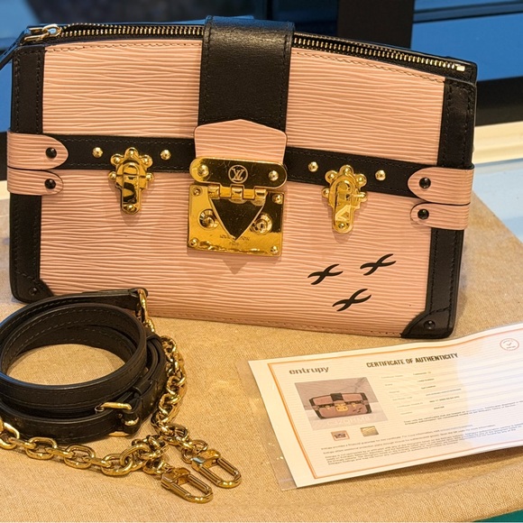 Louis Vuitton Pink and Black Petite Trunk Bag - Picture 13 of 14